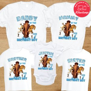 Ice Age Birthday Family Trip Vacation T-Shirt