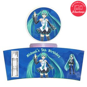 Hatsune Miku Cotton Candy Label Template To Print At Home Instant Download