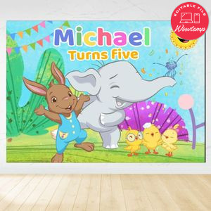 Canticos Birthday Backdrop Digital File Template Instant Download