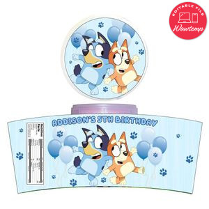 Bluey Cotton Candy Label Template To Print At Home Instant Download