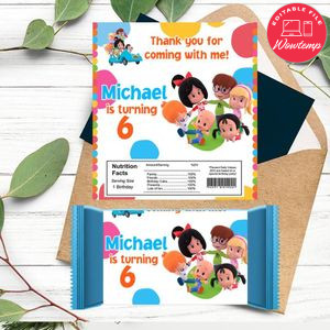 Cleo and cuquin Candy bar Label Customizable Template Instant Download