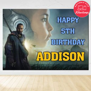 The Creator Birthday Backdrop Digital File Template Instant Download