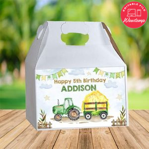 Tractor Gable Box Digital File Printable Instant Download