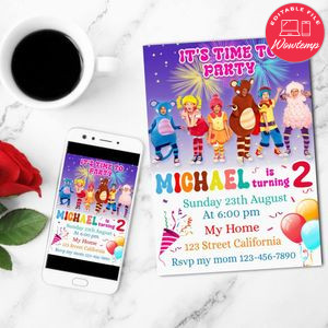 Mother Goose Club Birthday Invitation Customizable Template to Print at Home Instant Download