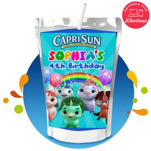 Not Quite Narwhal Capri Sun Birthday Labels Digital File Printable Instant Download