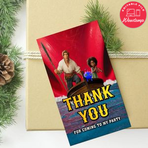 The Sea Beast Thank You Tag Customizable Template To Print At Home Instant Download