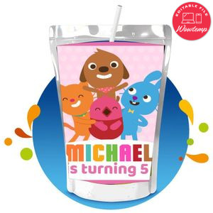 Sago Mini Capri Sun Birthday Labels Digital File Printable Instant Download