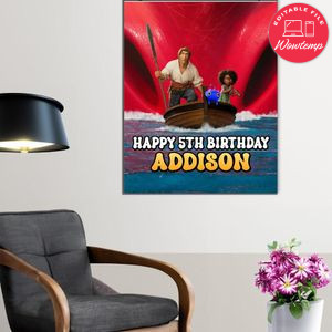 The Sea Beast Birthday Poster Digital File Printable Instant Download