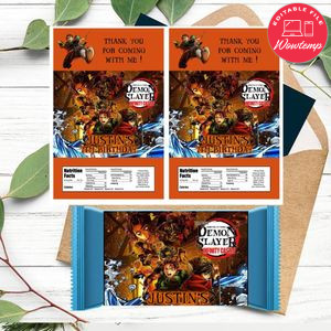 Demon Slayer Infinity Castle Rice Krispies Treats Printable Instant Download