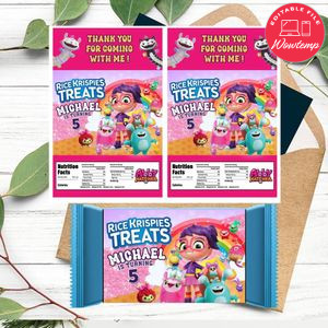 Abby Hatcher Rice Krispies Treats Template Printable Instant Download