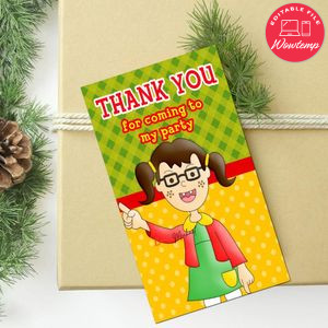 La Chilindrina Thank You Tag Customizable Template To Print At Home Instant Download