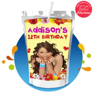 Floricienta Capri Sun Birthday Labels Digital File Printable Instant Download