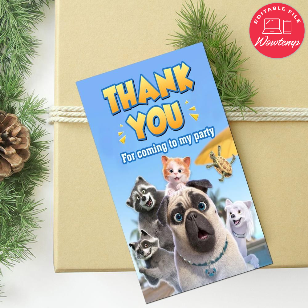 Mighty Mike Thank You Tag Customizable Template | Wowtemp
