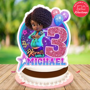 Karma's world Birthday Cake Topper Template Printable Instant Download