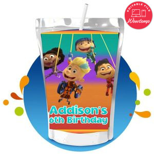 Team zenko go Capri Sun Birthday Labels Digital File Printable Instant Download