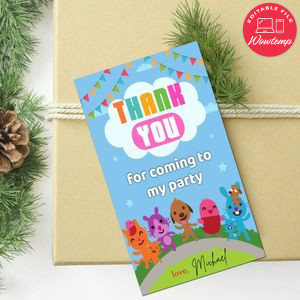Sago Mini Thank You Tag Customizable Template To Print At Home Instant Download