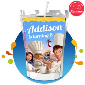 Ratatouille Capri Sun Birthday Labels Digital File Printable Instant Download