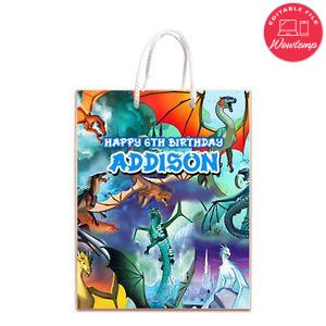 Wings Of Fire Gift Bag Label Template Printable Instant Download