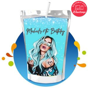 Karol G Capri Sun Birthday Labels Digital File Printable Instant Download