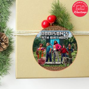 Minecraft Circle Sticker Template Customizable To Print At Home Instant Download