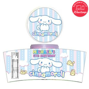 Cinnamoroll Cotton Candy Label Template To Print At Home Instant Download