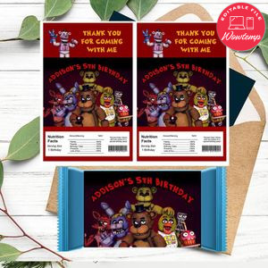 Five Nights at Freddy's Rice Krispies Treats Template Printable Instant Download