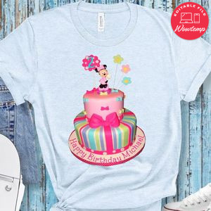 Minnie mouse Happy Birthday Girl T-Shirt
