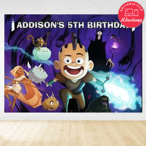 Niko and the sword Birthday Backdrop Digital File Template Instant Download