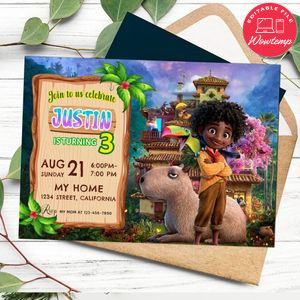 Encanto Birthday Boy Invitation Customizable Template to Print at Home Instant Download