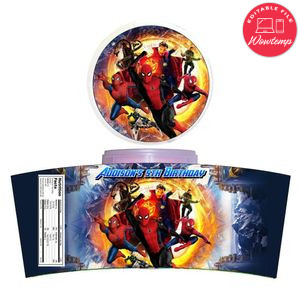 Spider-man No Way Home Cotton Candy Label Template To Print At Home Instant Download