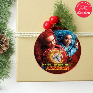 Descendants Rise Of The Red Circle Sticker Template Customizable To Print At Home Instant Download