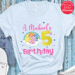 Care Bears Girl Birthday PNG file template