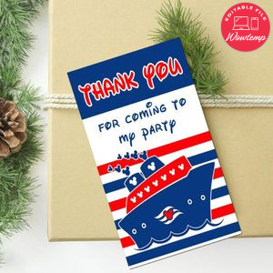 Disney Cruise Thank You Tag Customizable Template To Print At Home Instant Download