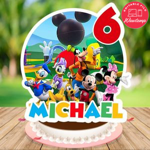 Mickey clubhouse Cake Topper Template Printable Instant Download