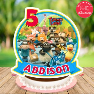 Timmy Time Birthday Cake Topper Template Printable Instant Download