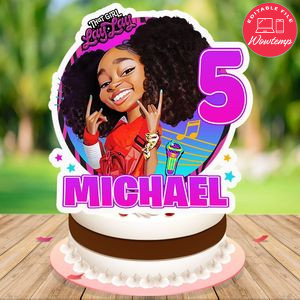 That Girl lay lay Cake Topper Template Printable Instant Download