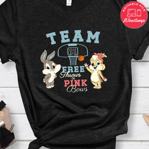 Free Throws or Pink Bows Gender Reveal T-Shirt
