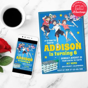 Drifting Home Birthday Flyer Customizable Template to Print at Home Instant Download
