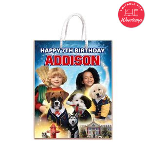 Pup Academy Gift Bag Label Template Printable Instant Download