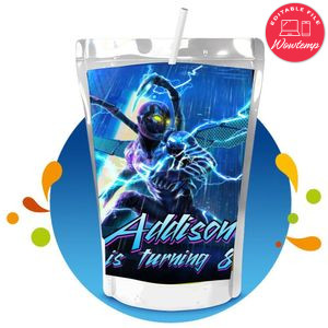 Blue beetle Capri Sun Birthday Labels Digital File Printable Instant Download