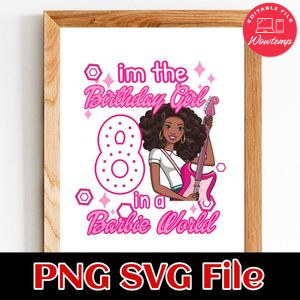 Barbie Birthday Party Customer request PNG file template