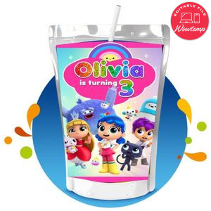 True and the Rainbow Kingdom Capri Sun Birthday Labels Digital File Printable Instant Download