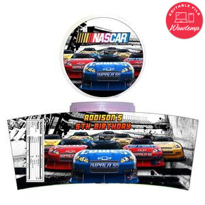 Nascar Cotton Candy Label Template To Print At Home Instant Download