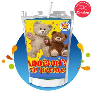 Build a bear a Capri Sun Birthday Labels Digital File Printable Instant Download
