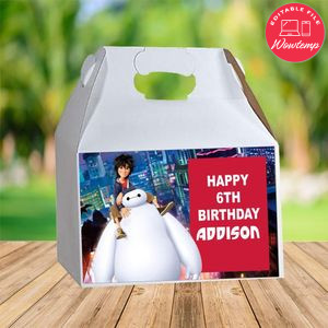 Big Hero 6 Gable Box Digital File Printable Instant Download