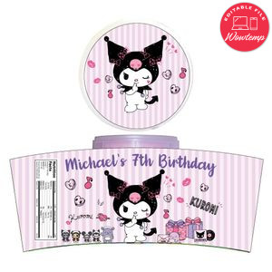 Kuromi Cotton Candy Label Template To Print At Home Instant Download