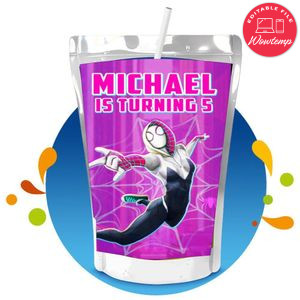 Gwen Capri Sun Birthday Labels Digital File Printable Instant Download