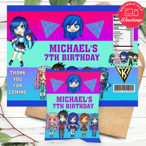 Itsfunneh Birthday Chip Bag Digital File Printable Instant Download