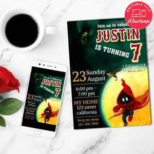 Unbound worlds apart Birthday Flyer Customizable Template to Print at Home Instant Download