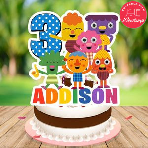 Noodle & pals Cake Topper Template Printable Instant Download